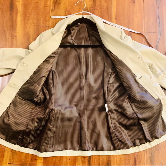 Italian Leather Real Jacket Cream Small Medium - Picture 7 of 8